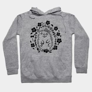 Black outline - Pretty Babygirl Hedgehog Hoodie